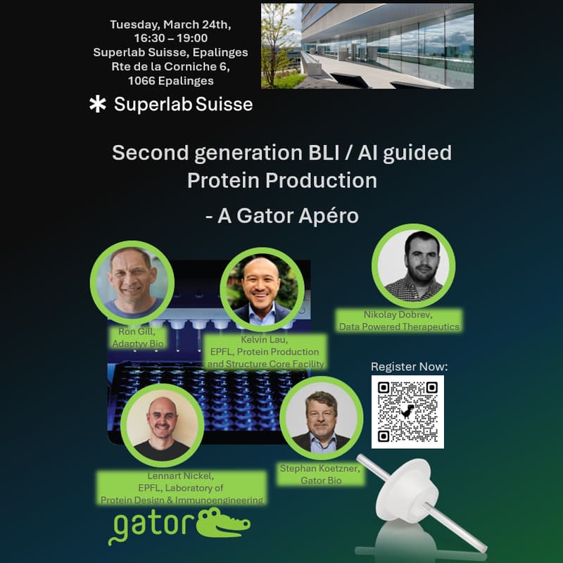 Cover Image for Gator Apéro: 2nd Generation BLI & AI-Guided Protein Design