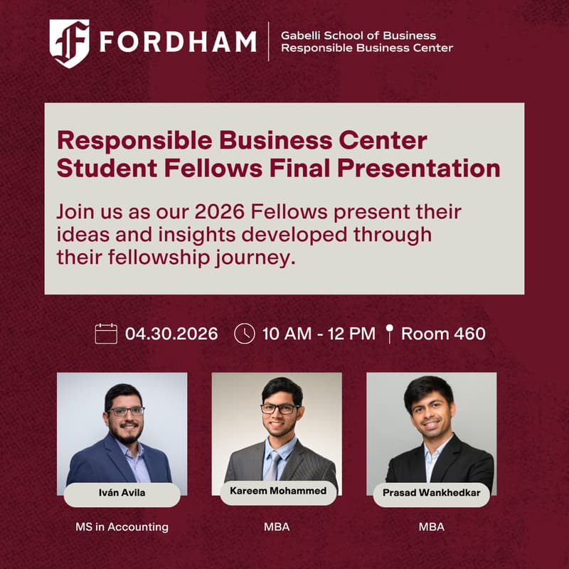 Cover Image for Responsible Business Center Fellows Final Presentation