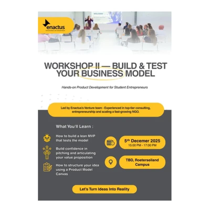Cover Image for Enactus Workshop #2-Build and test your business model