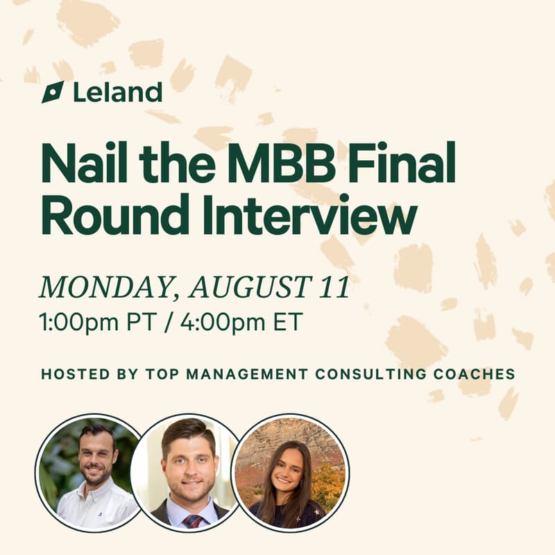 Cover Image for Nail the MBB Final Round Interview