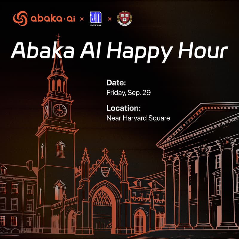 Cover Image for Abaka AI x 2077AI @Harvard: Happy Hour!