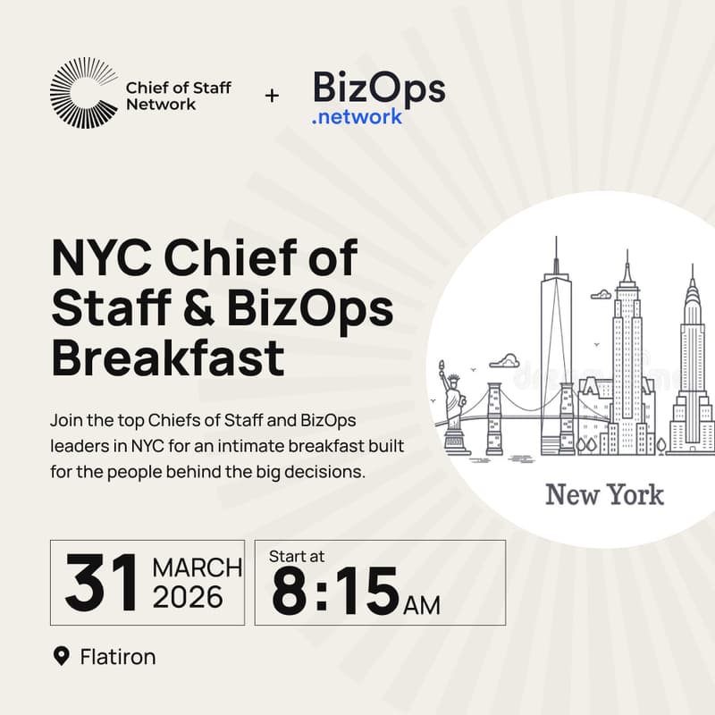 Cover Image for NYC Chief of Staff & BizOps Breakfast