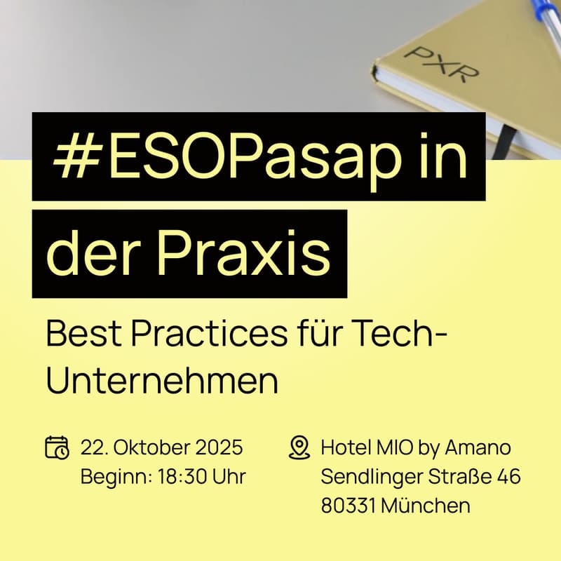 Cover Image for #ESOPasap in der Praxis - Best Practices für Tech Unternehmen