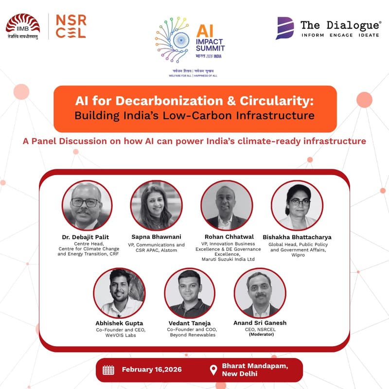 Cover Image for India AI Impact Summit 2026 | Panel on AI for Decarbonisation & Circularity