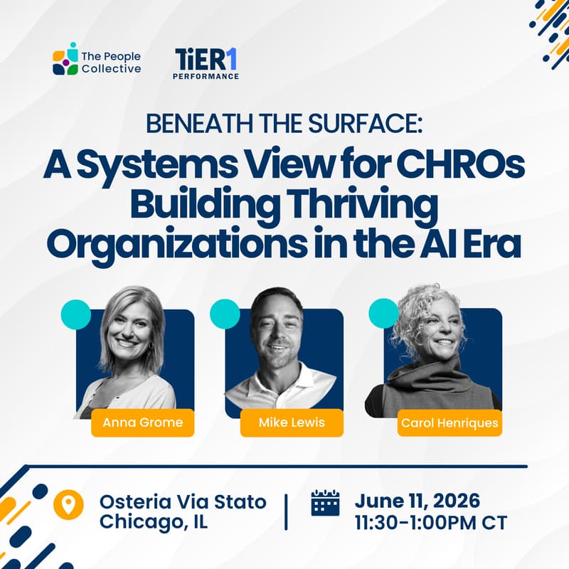 Cover Image for Beneath the Surface: A Systems View for CHROs Building Thriving Organizations in the AI Era