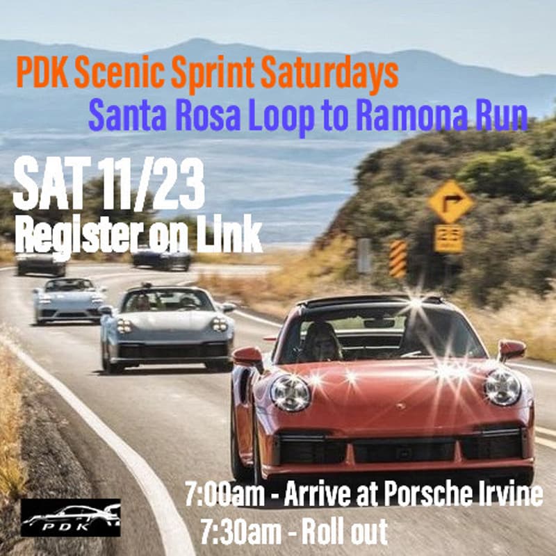 Cover Image for PDK - Scenic Sprint Saturdays: Santa Rosa Loop To Ramona Run