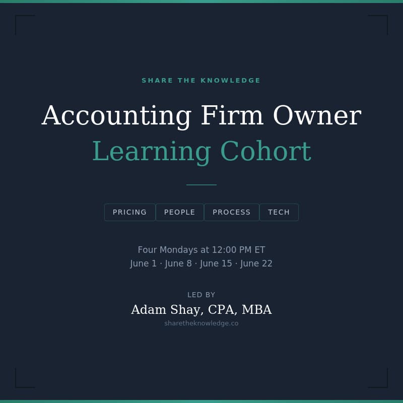 Cover Image for Accounting Firm Owner Learning Cohort - June 2026