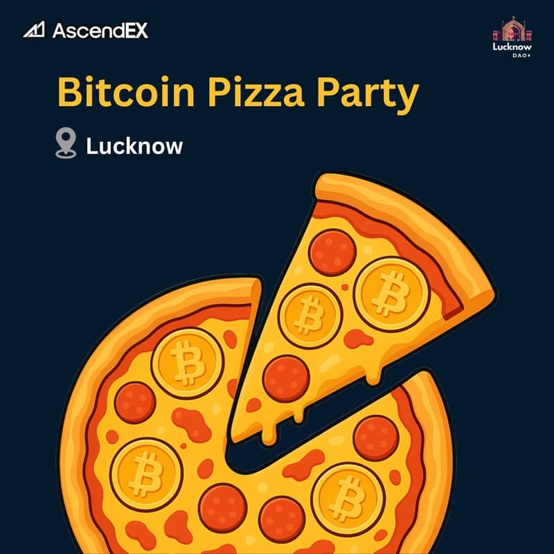 Cover Image for AscendEX Bitcoin Pizza Party | Lucknow