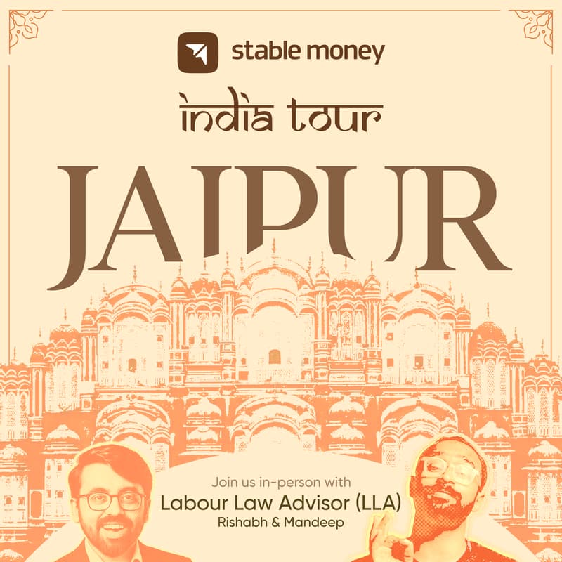 Cover Image for Stable Money India Tour ft. LLA | Jaipur Edition
