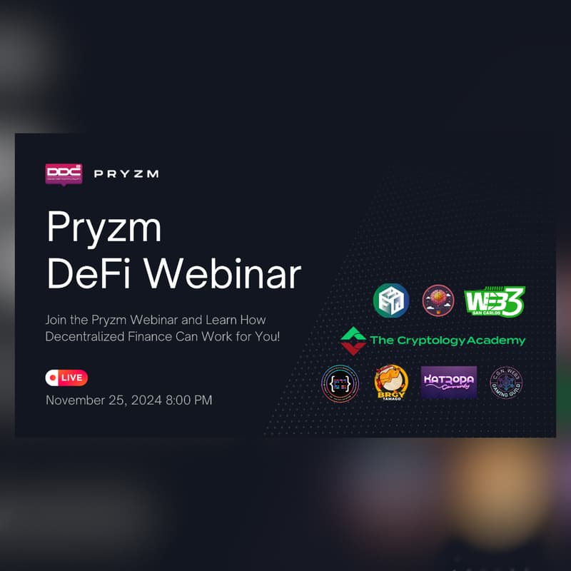 Cover Image for Pryzm  DeFi Webinar on Discord