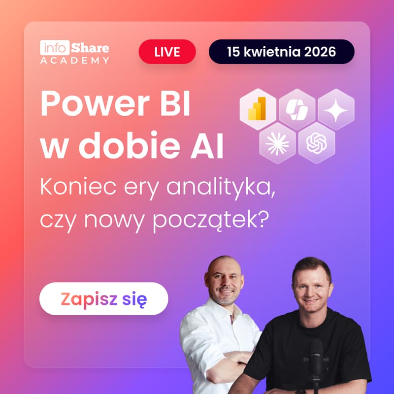 Cover Image for Webinar: Power BI w dobie AI - koniec ery analityka, czy nowy początek?