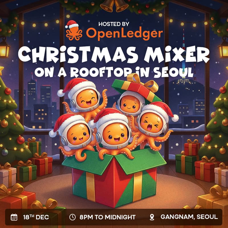 Cover Image for OpenLedger Christmas Mixer in on a Rooftop of Seoul [오픈렛저 크리스마스 믹서]