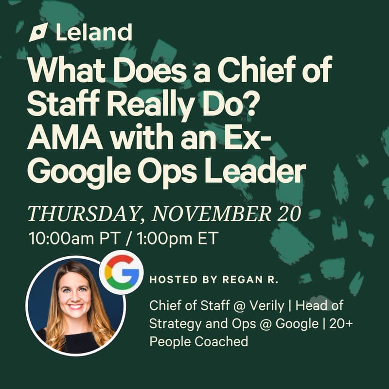 Cover Image for What Does a Chief of Staff Really Do? AMA with an Ex-Google Ops Leader