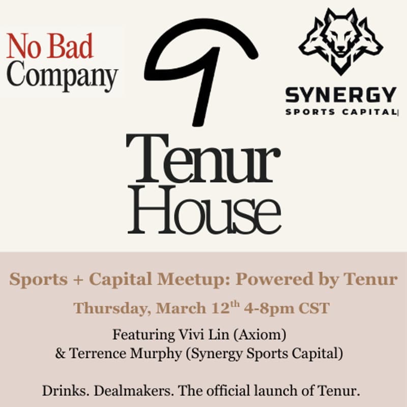 Cover Image for Sports + Capital Meetup: Powered by Tenur