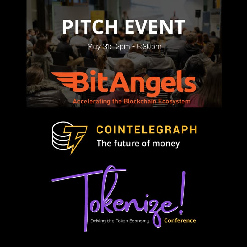 Cover Image for BitAngels Day with Cointelegraph                    Pitch Event at Tokenize Conference