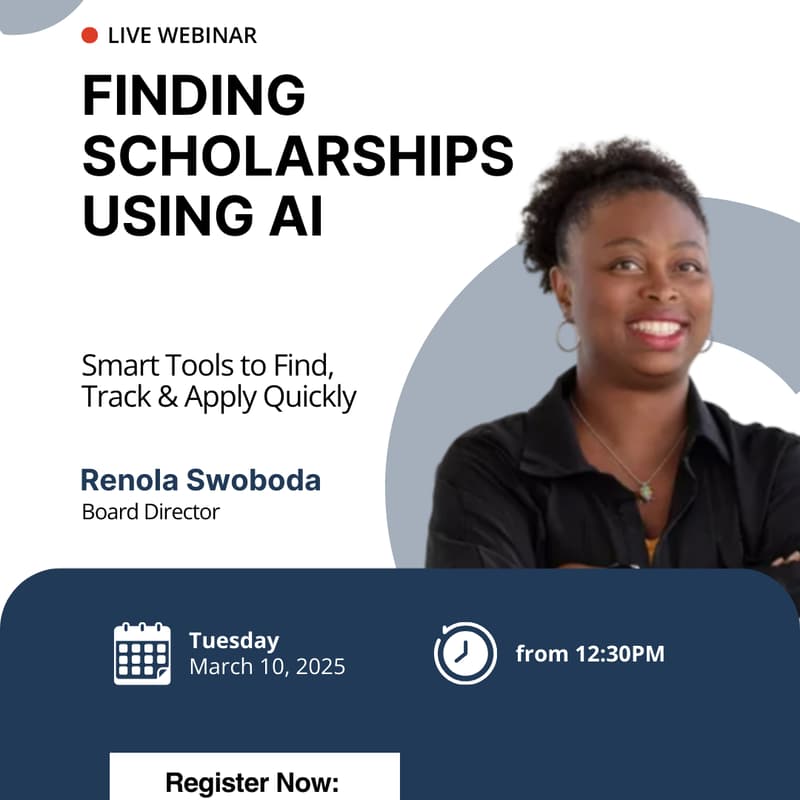 Cover Image for New Date: Finding Scholarships Using AI