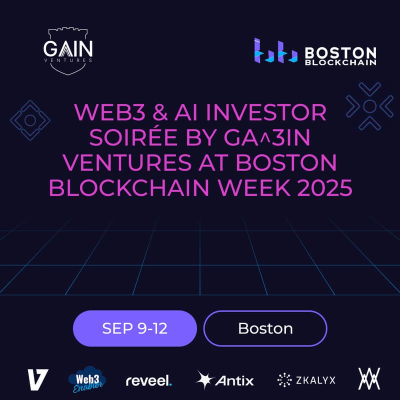 Cover Image for Web3 & AI Investor Soirée by Ga^3in Ventures at Boston Blockchain Week 2025