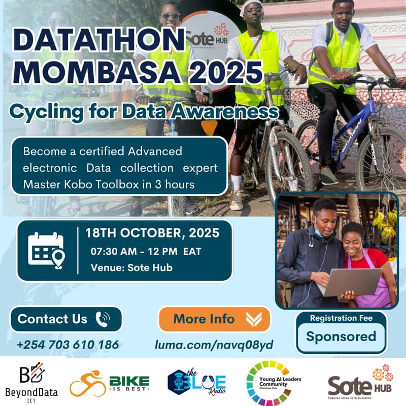 Cover Image for DATATHON MOMBASA-Cycling for Data Awareness