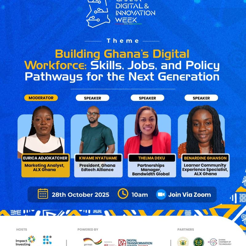 Cover Image for Road to GDIW Webninar: Building Ghana Digital Workforce.