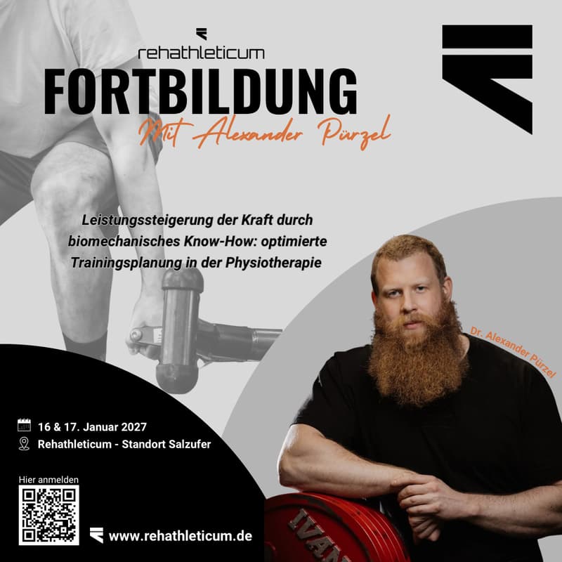 Cover Image for LEISTUNGSSTEIGERUNG DER KRAFT DURCH BIOMECHANISCHES KNOW-HOW: OPTIMIERTE TRAININGSPLANUNG IN DER PHYSIOTHERAPIE VON & MIT ALEXANDER PÜRZEL