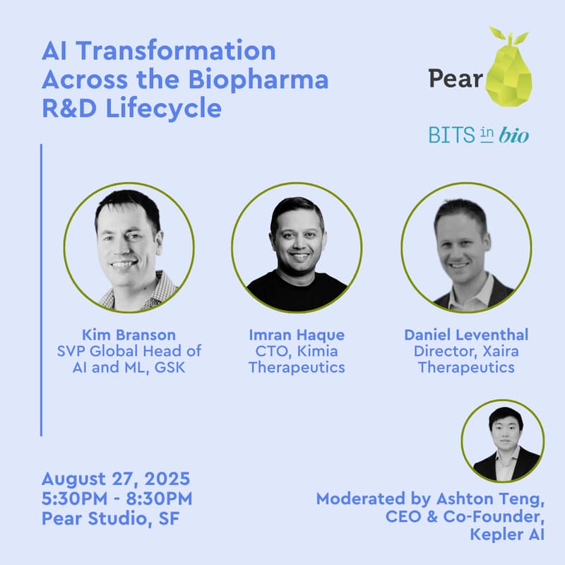 Cover Image for [Bits in Bio] AI transformation across the Biopharma R&D Lifecycle