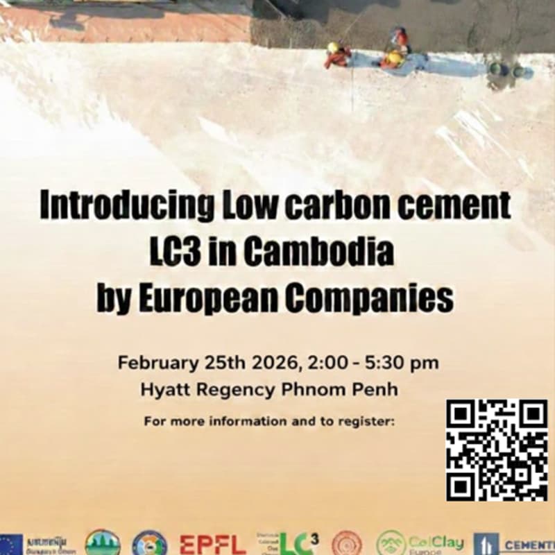 Cover Image for Introducing Low Carbon Cement LC3 in Cambodia by European companies