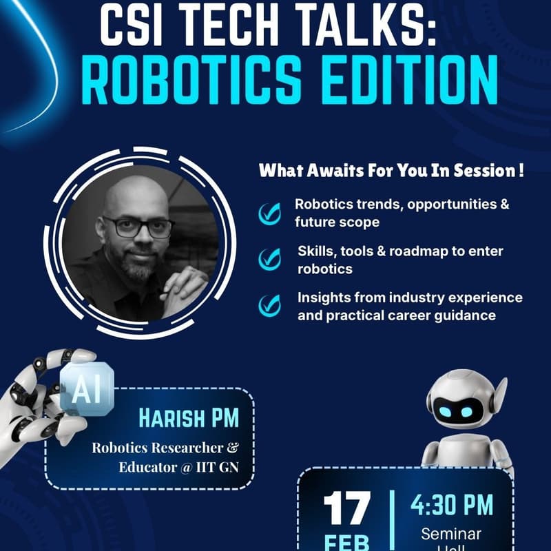 Cover Image for CSI TechTalks : Robotics Edition