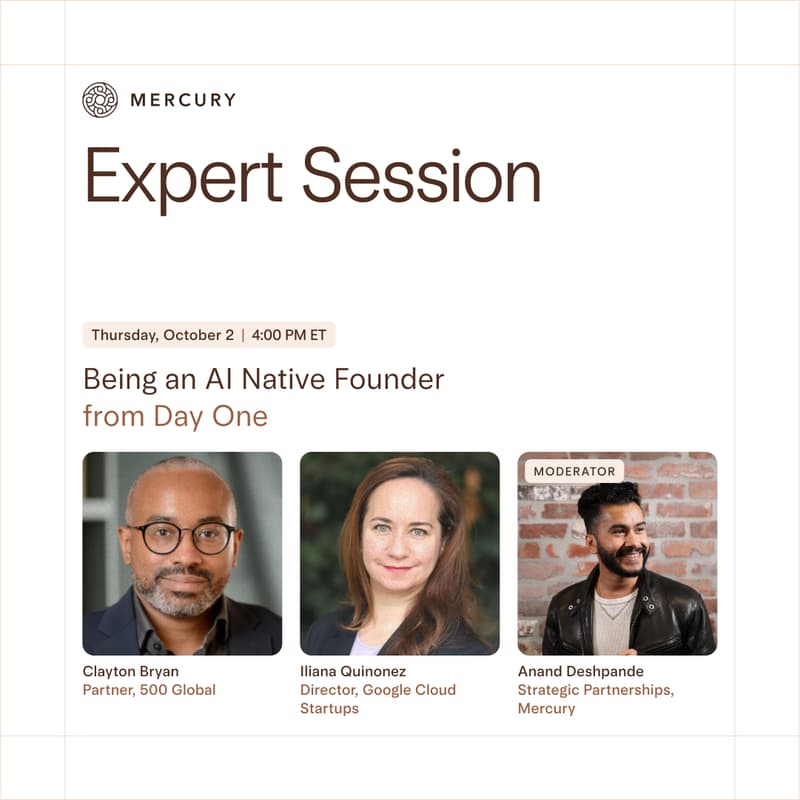 Cover Image for Expert Session: Being an AI Native Founder from Day 1 with 500 Global & Google
