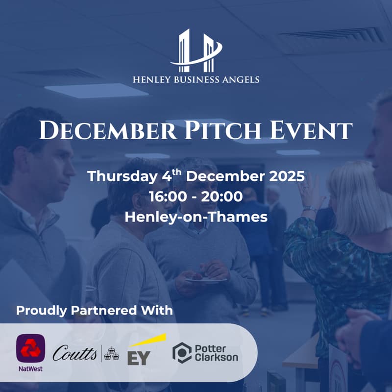 Cover Image for Henley Business Angels - December Pitch Event