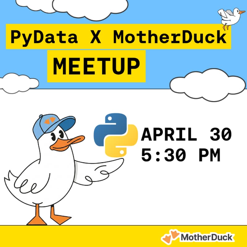 Cover Image for High-Performance Data Workflows with Python and DuckDB [PyData x MotherDuck]