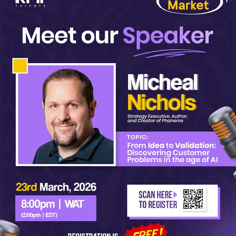 Cover Image for From Idea to Validation: Discovering Customer Problems in the age of AI. By: Micheal Nichols.