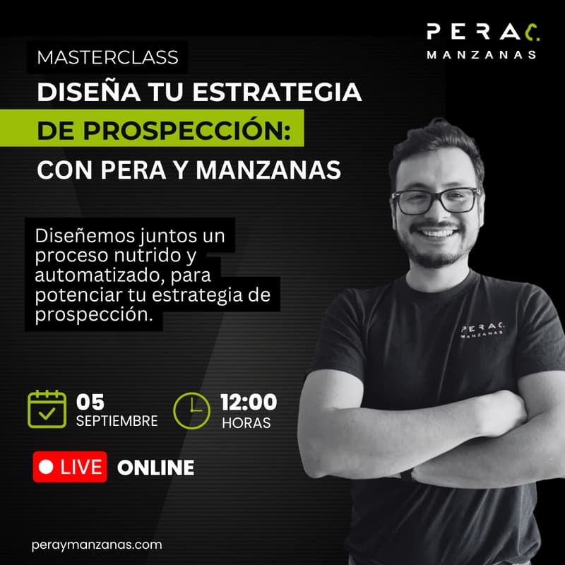 Cover Image for Diseña tu estrategia de prospección: Con Pera y Manzanas