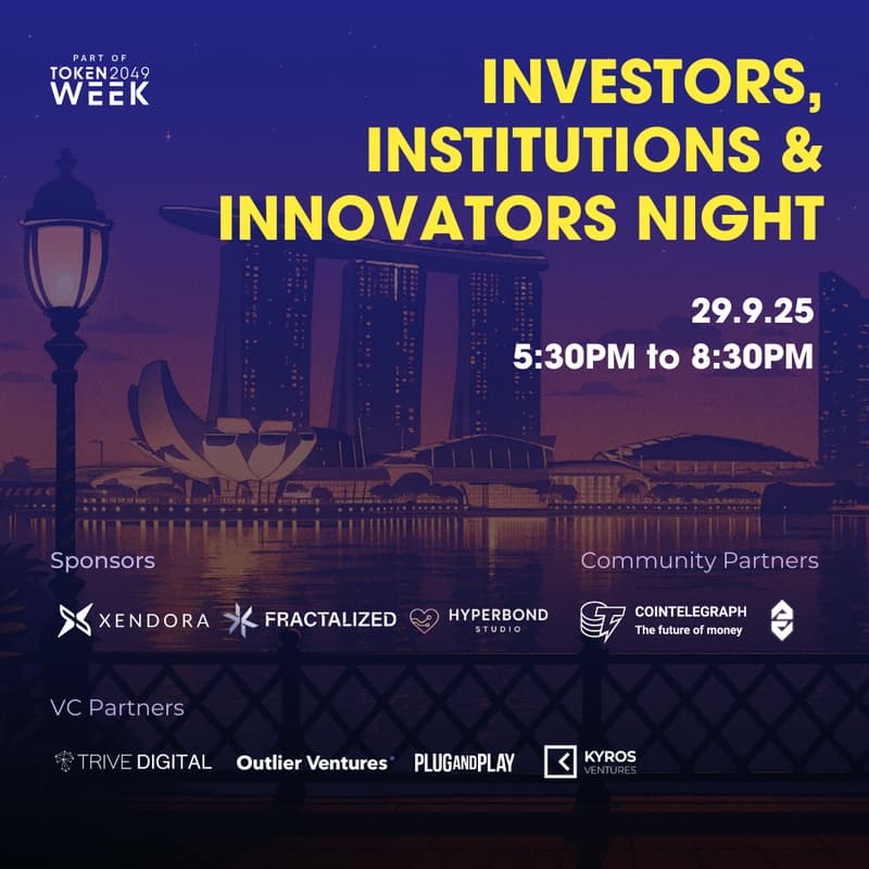 Cover Image for Investors, Institutions, and Innovators Night [TOKEN2049 Singapore Edition]