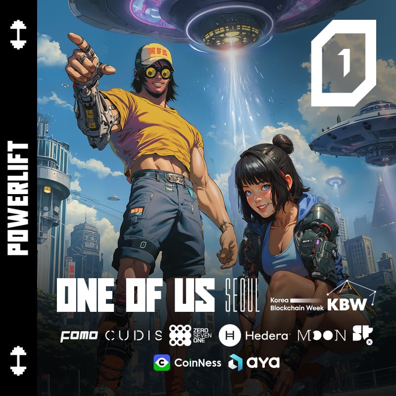 Cover Image for ONE OF US Lift & Coffee // Aya, Cudis, Hedera, 071Labs, Moonring, Superteam Korea, FOMO Magazine & Coinness
