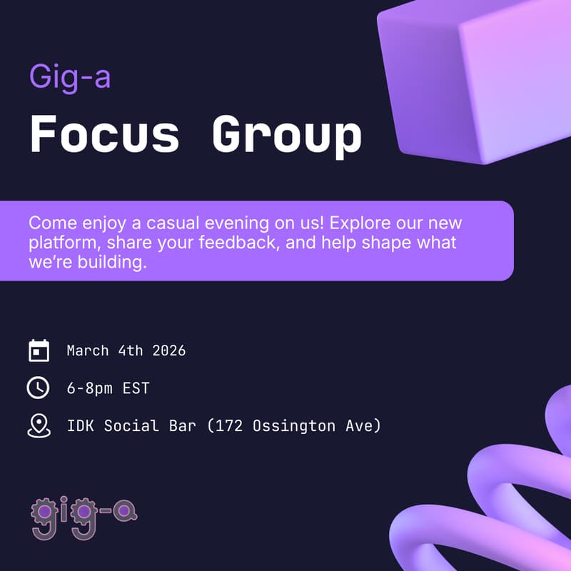 Cover Image for Gig-a Focus Group & Product Feedback Session