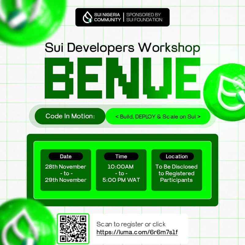 Cover Image for Sui Developers Workshop Benue