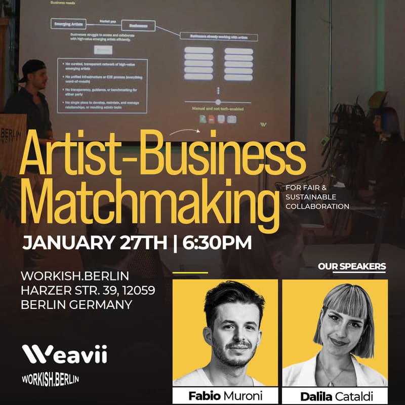 Cover Image for Weavii: Artist-Business Matchmaking Event
