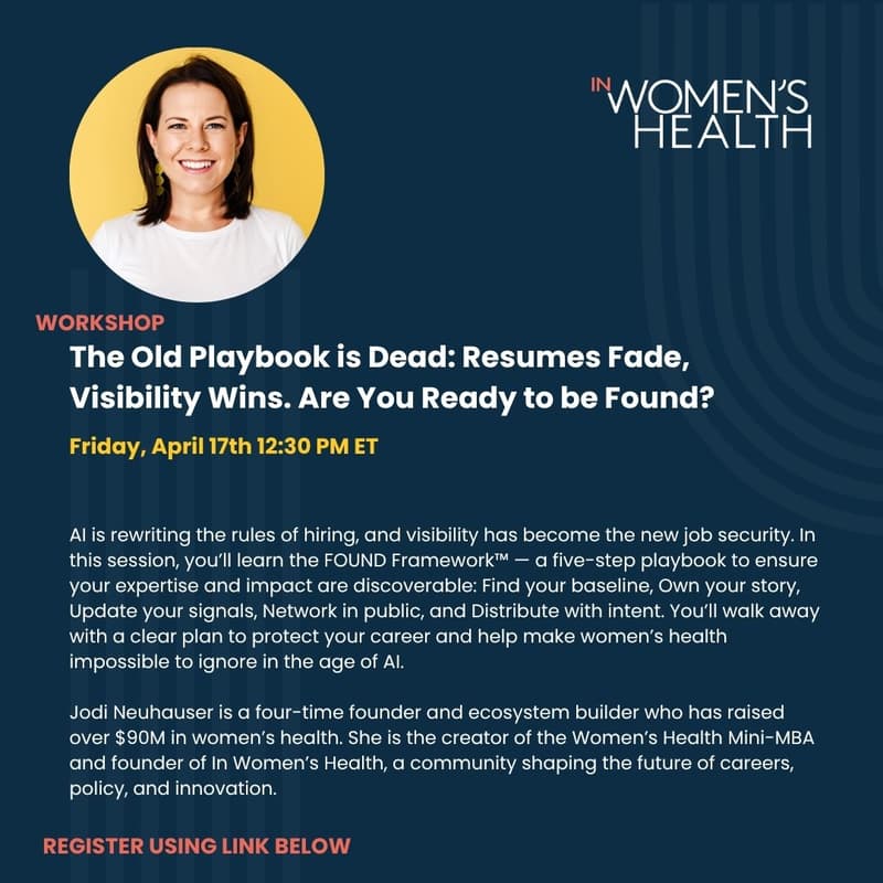 Cover Image for Be FOUND: Future-Proof Your Women’s Health Career in the AI Era