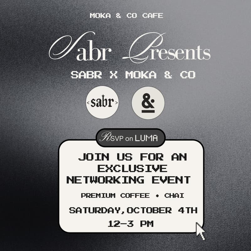 Cover Image for Sabr x Moka & Co | Exclusive NYC Networking Event