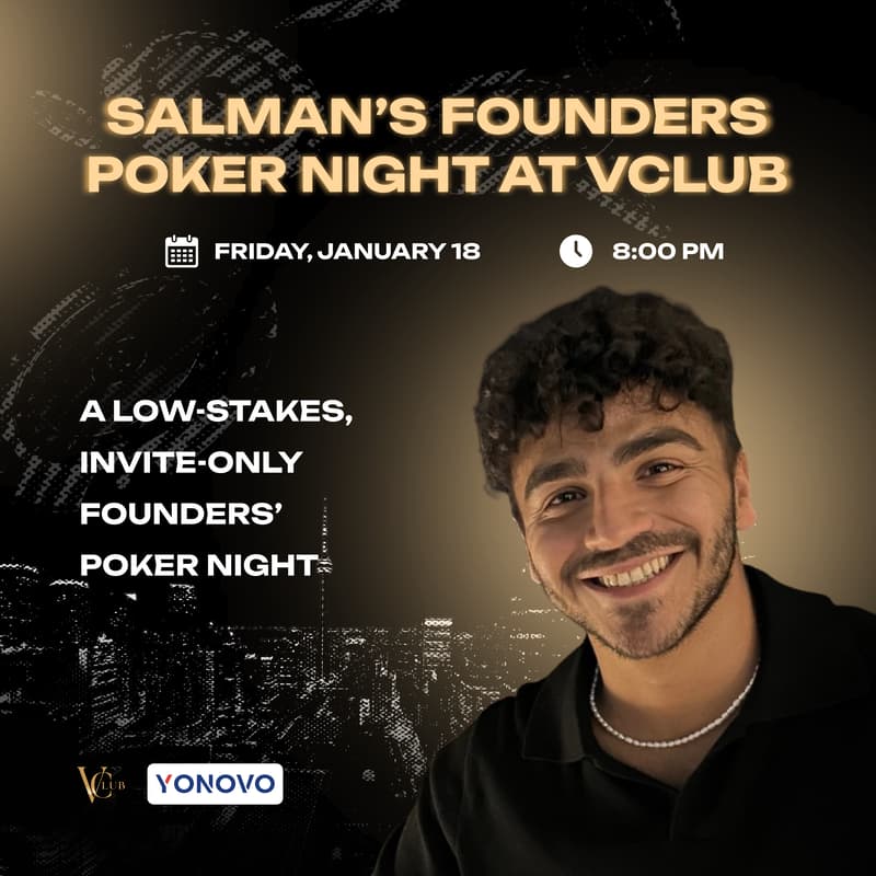 Cover Image for Salman's Founders Poker Night at VClub