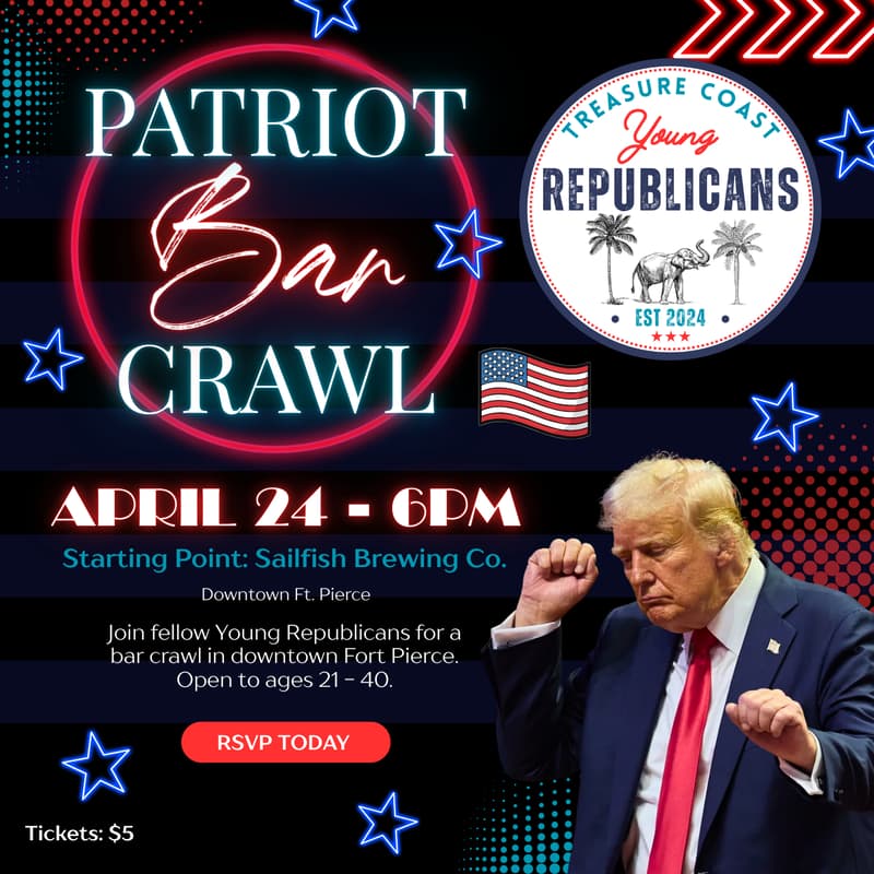 Cover Image for Patriot Bar Crawl - Downtown Fort Pierce!