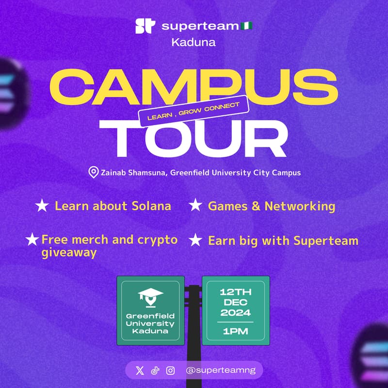 Cover Image for SuperteamNG Kaduna Campus Tour - Greenfield University.