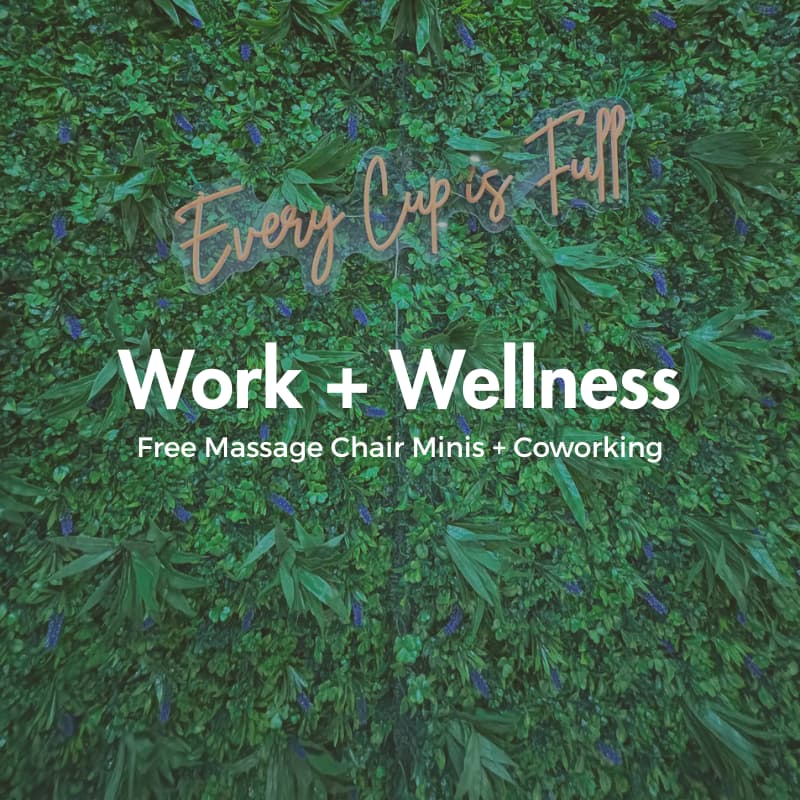Cover Image for Work + Wellness Wednesday: Free Massage Chair Minis + Coworking Day Pass