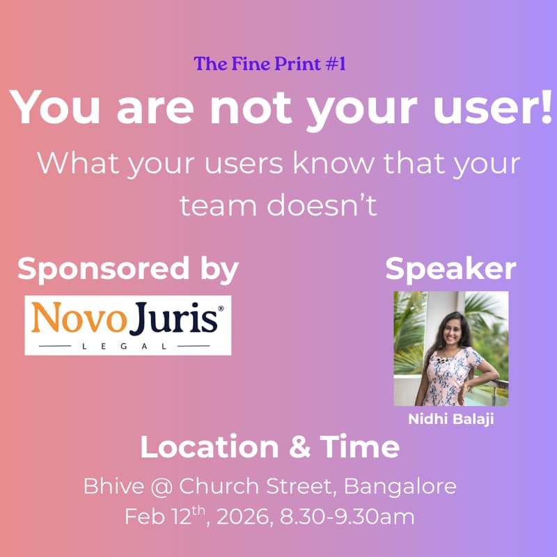 Cover Image for NovoJuris - The Fine Print #1:  You Are Not Your User: What Your Users Know That Your Team Doesn’t
