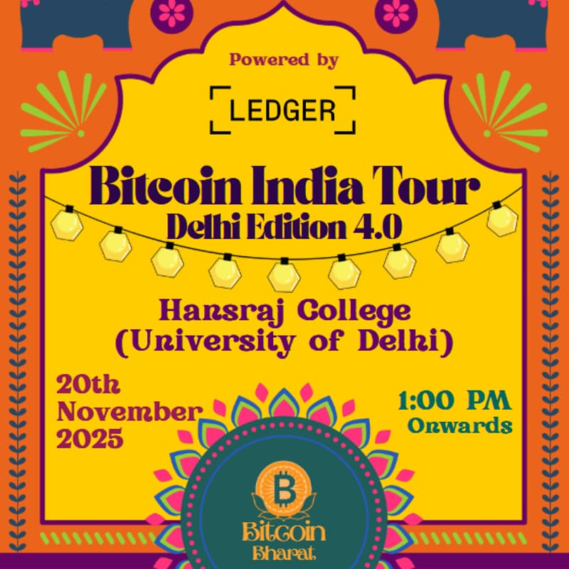 Cover Image for Bitcoin India Tour- Delhi Edition 4.0