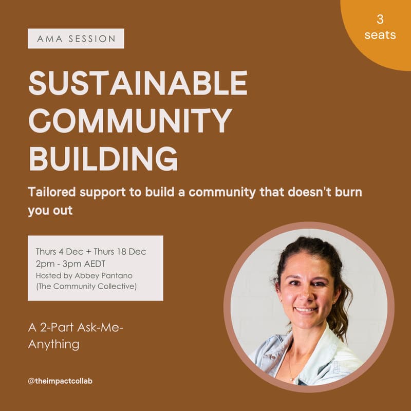 Cover Image for Sustainable Community Building Expert Pod — with Abbey Pantano from The Community Collective