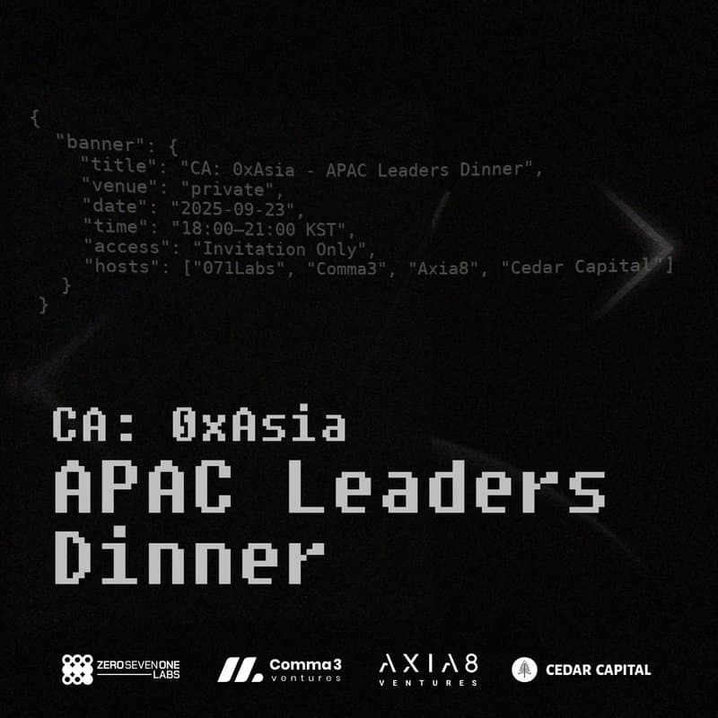 Cover Image for CA: 0xAsia – APAC Leaders Dinner