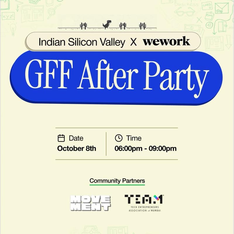 Cover Image for GFF After-Party with Indian Silicon Valley + WeWork