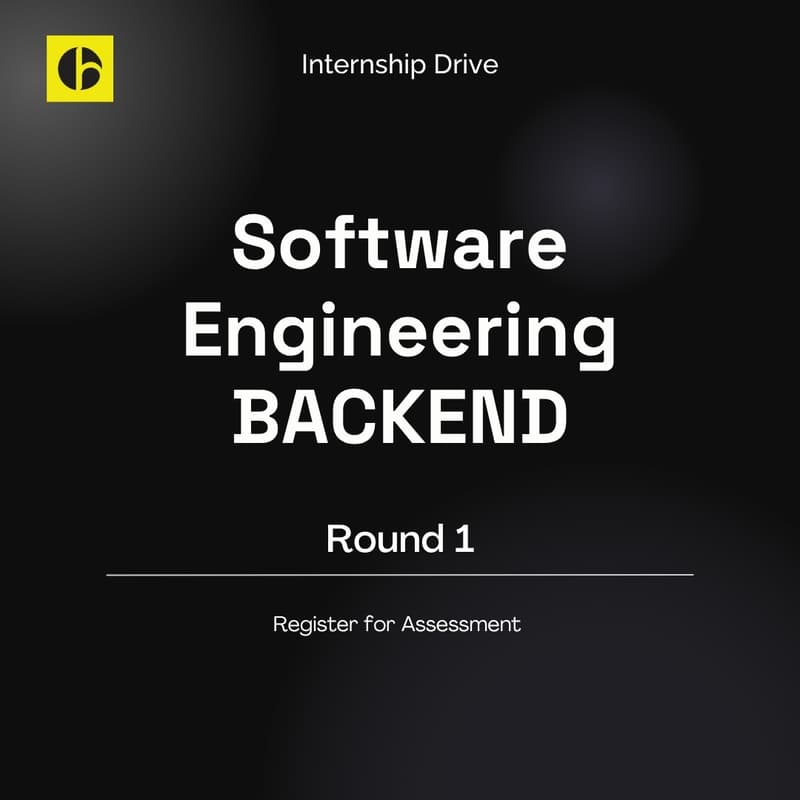 Cover Image for Software Engineering - Backend - Internship Drive