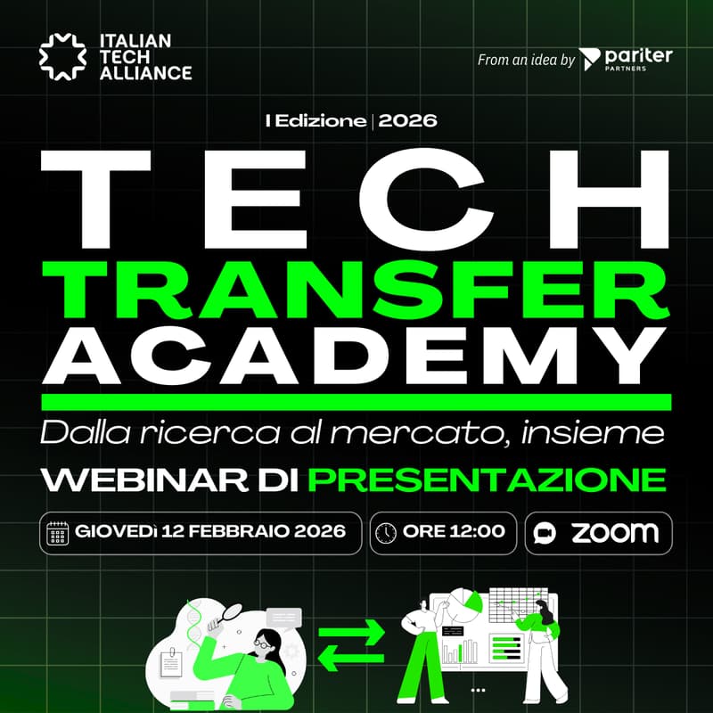 Cover Image for Tech Transfer Academy by Italian Tech Alliance - webinar di presentazione |  1° edizione 2026